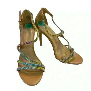 NWOB BCBGENERATION Rainbow Rhinestone Heels Size 8​